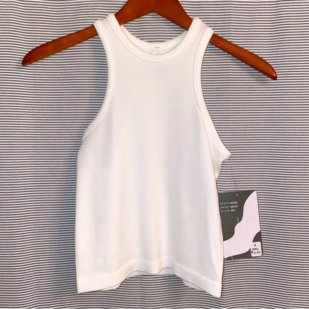Love Poem | Ribbed, Cropped Tank | M/L | NWT